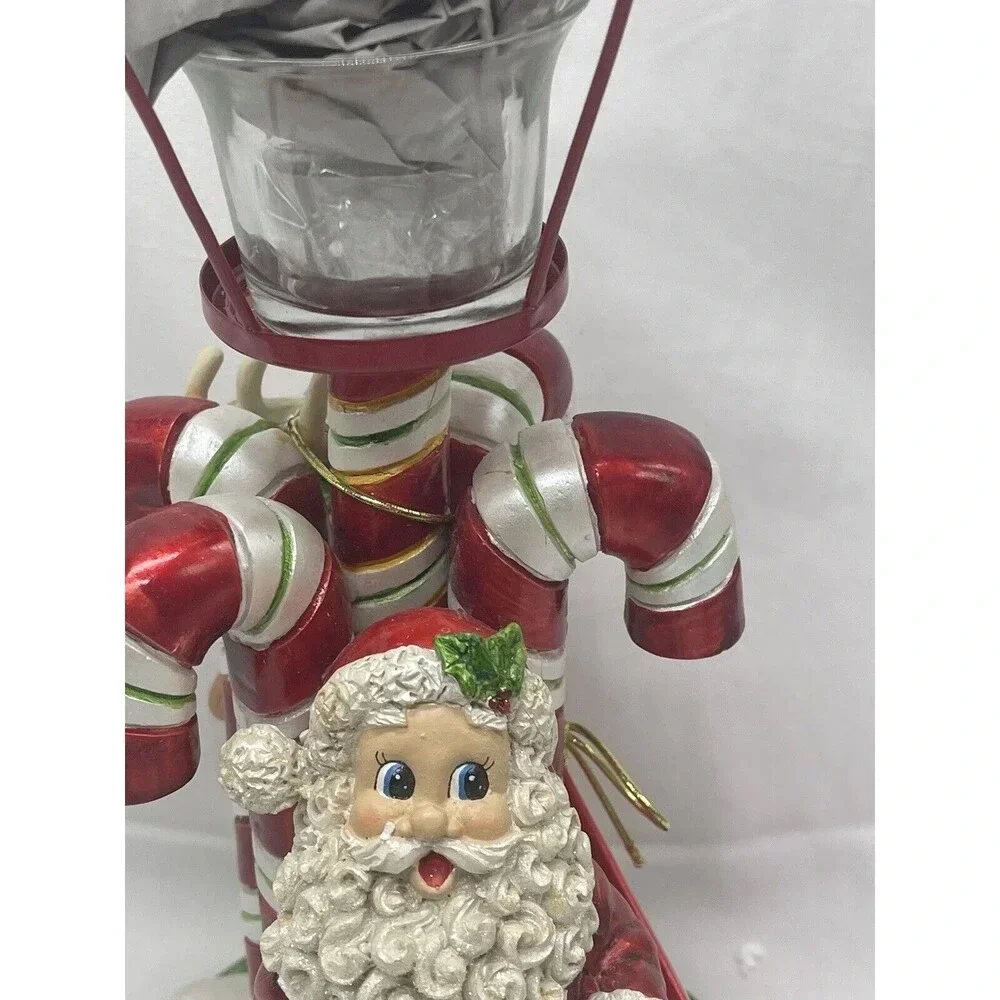 Radko Letters to Santa Candy Cane Votive Ceramic Box